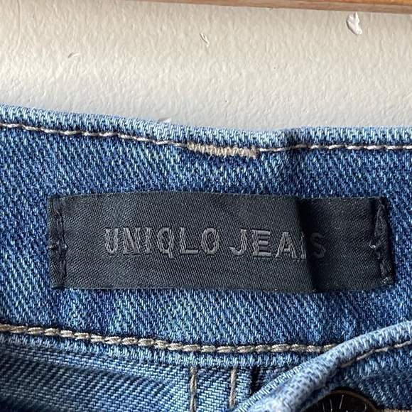 UNIQLO high rise wide leg cropped jeans size 24 - Picture 5 of 10